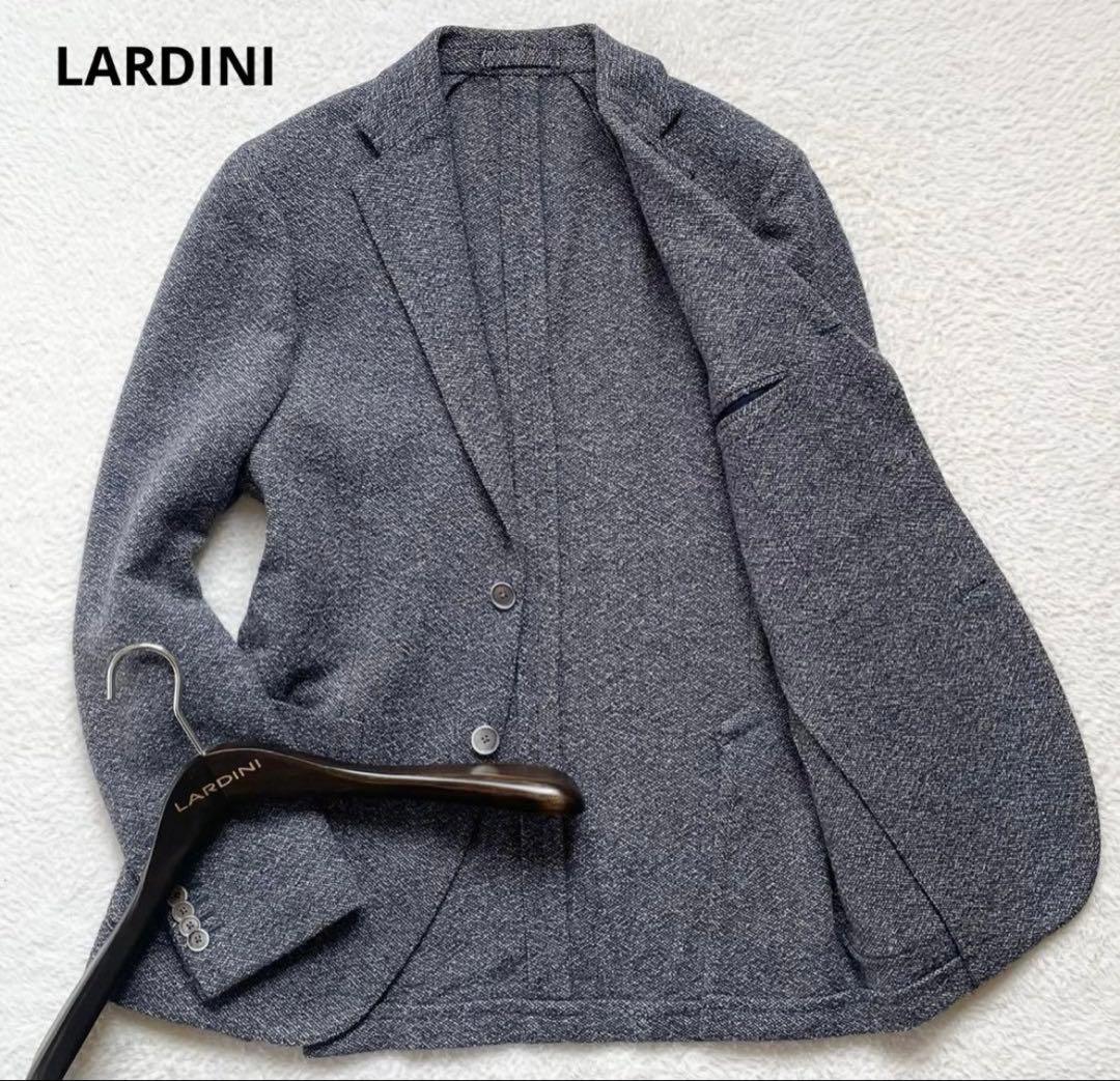LARDINI ツイード テーラードジャケット シェルボタン 44 ハンガー付き