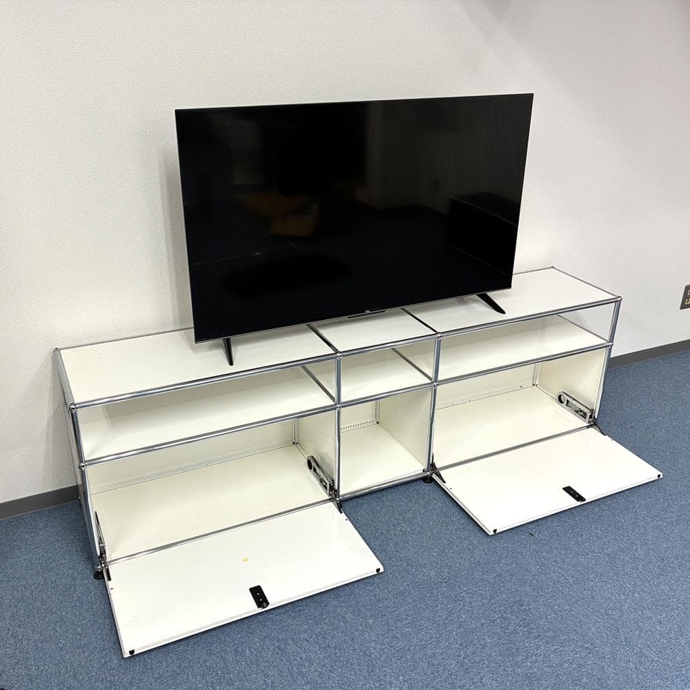 中古 USMハラー｜キャビネット テレビボード 3列2段 ピュアホワイト