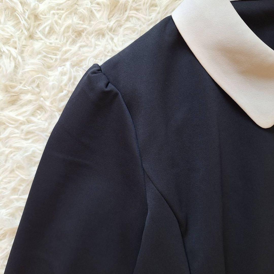 美品✨2025年 Rene ルネ 白襟ブラウス ペプラム チュニック ブラック