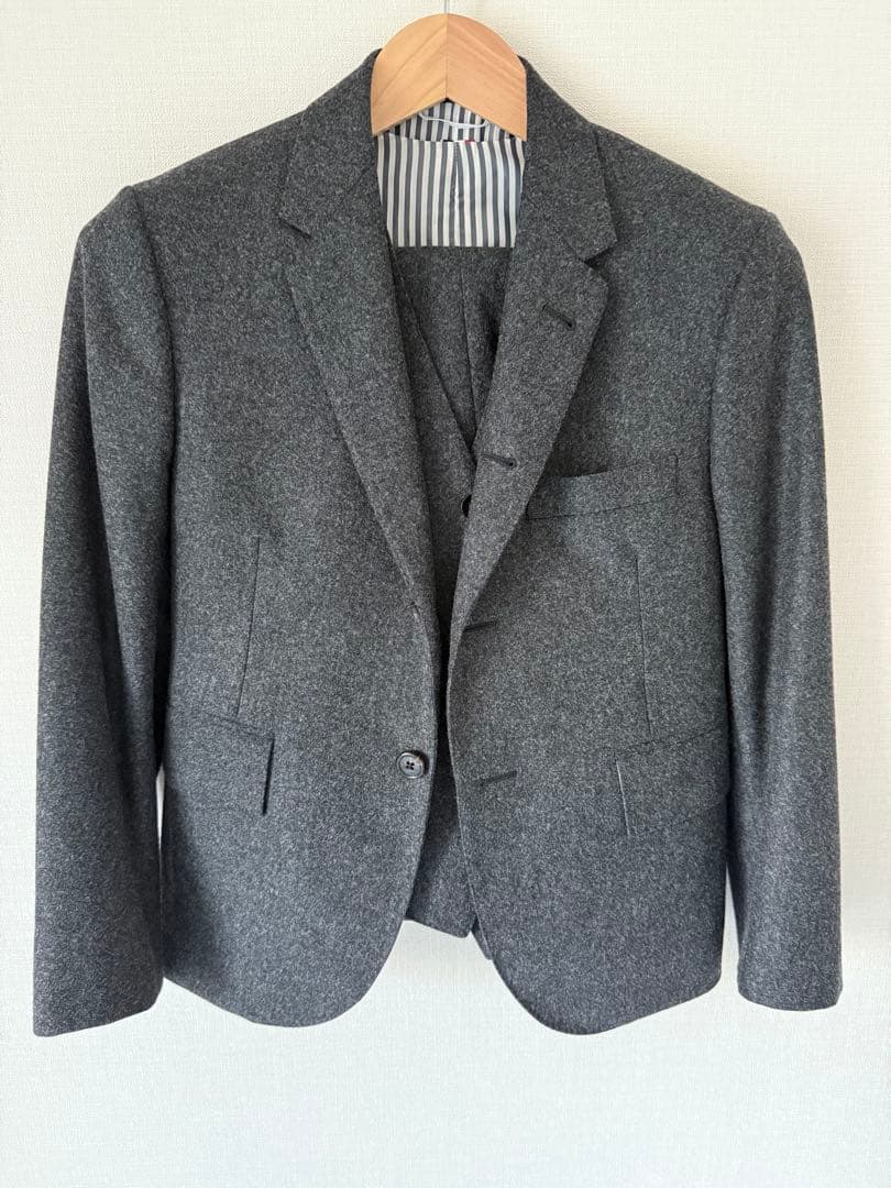 【希少生地カシミヤ混】THOM BROWNE.スリーピーススーツ