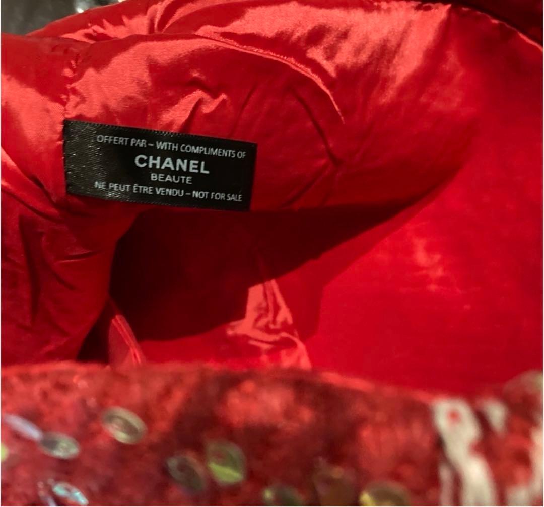 ラスト1点のみ　シャネル CHANEL 赤　新品　スパンコール トートバッグ