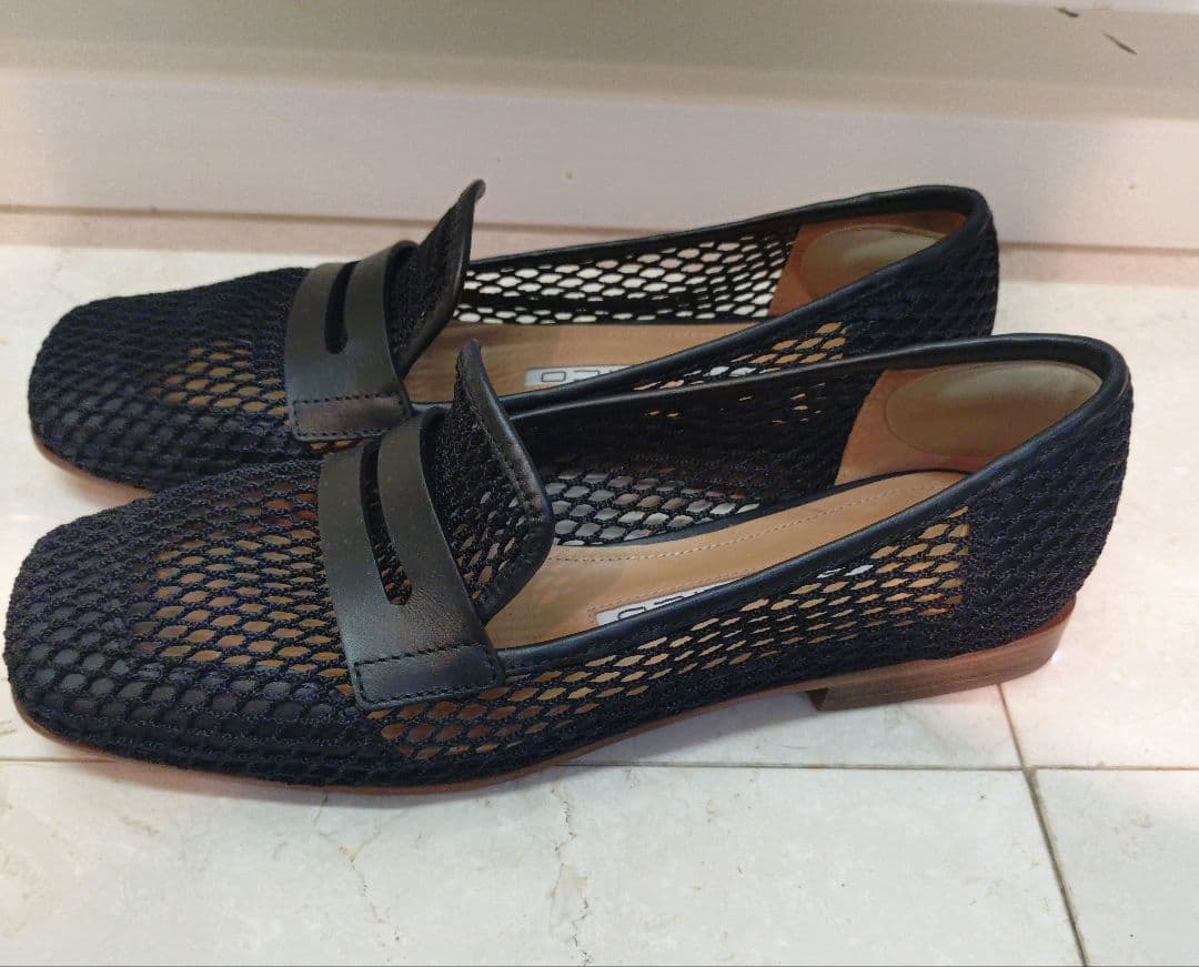 PELLICO メッシュローファー 黒