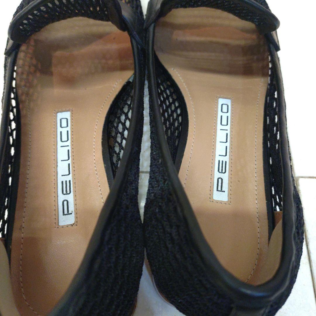 PELLICO メッシュローファー 黒