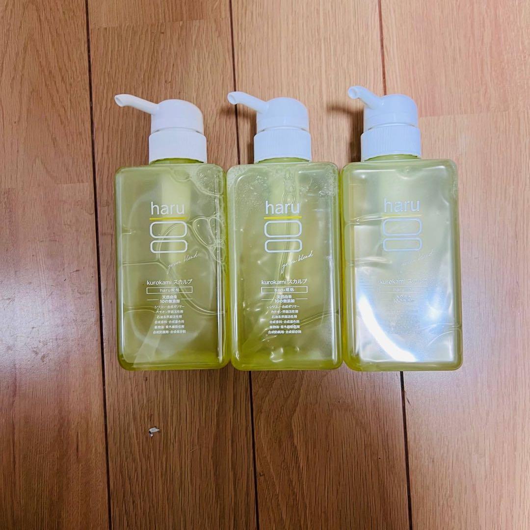 sy3657 harukurokami スカルプ グリーン400ml×3点セット