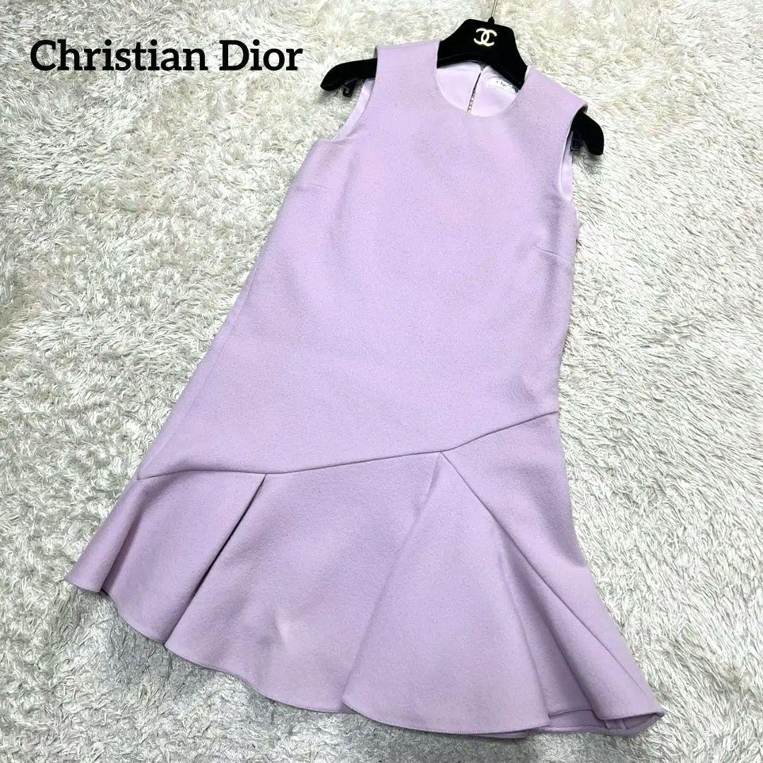 【現行品】Christian Dior ワンピース ドレス カシミヤ混 ピンク