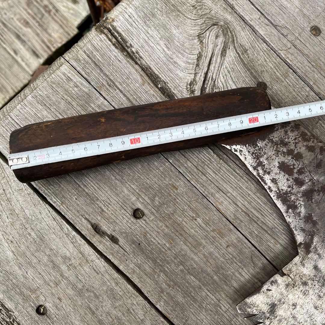 アンティーク　木こり　ノコギリ