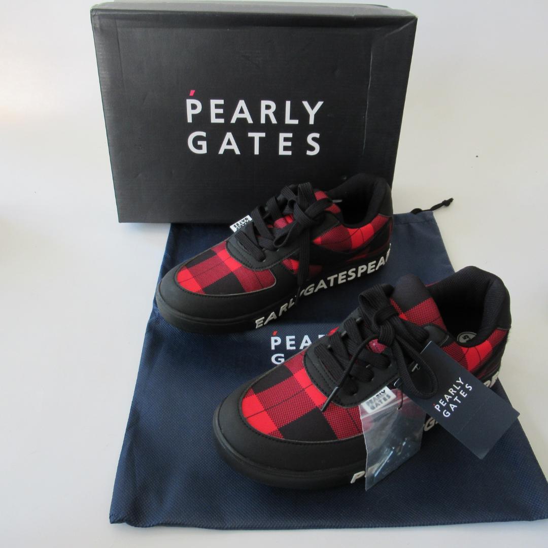 パーリーゲイツ新品 スパイク ゴルフシューズ 専用袋・レンチ付 23.5ｃｍ