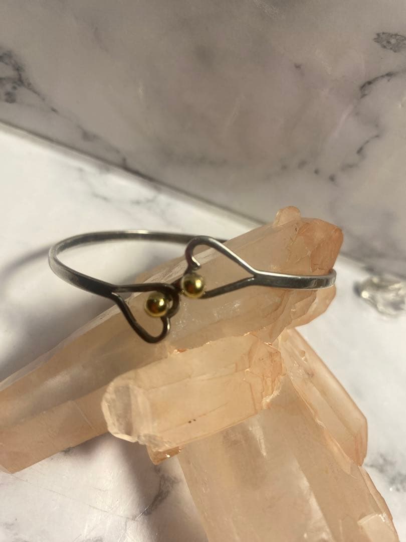 良品 Tiffany&Co.ティファニーフックアンドアイ 925K14バングル