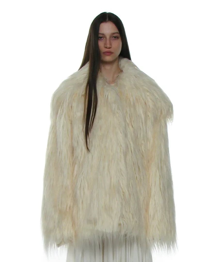 【完売品】PARTIMENTO WOMEN アイボリー ファーコート