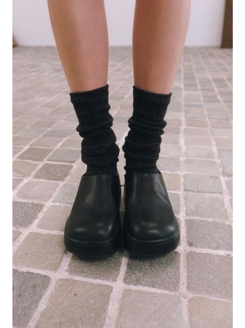 todayful Volume Sole Sabot ブラック 37