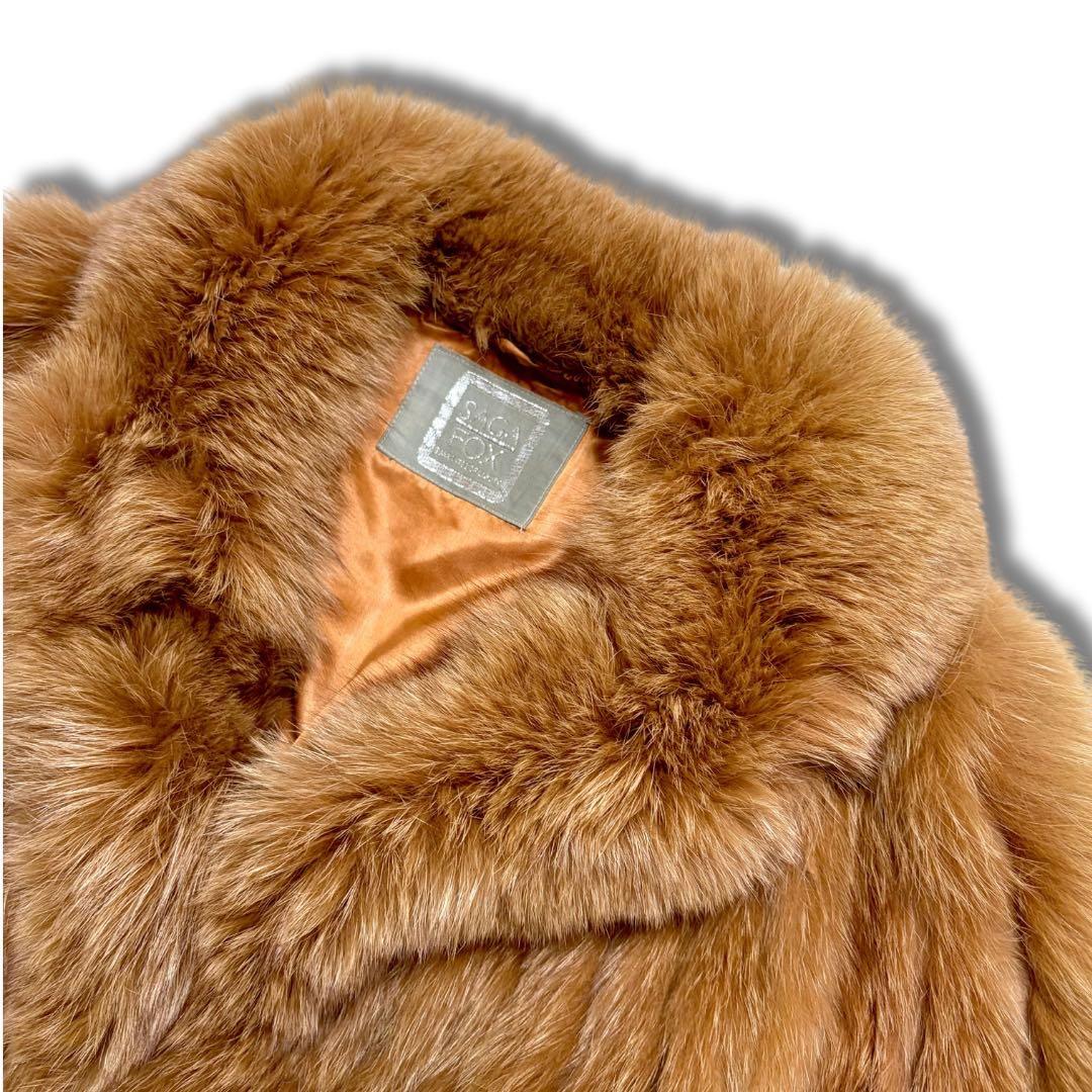 美品✨サガフォックス リアルファーコート 本毛皮 ふわふわ ボリューム感