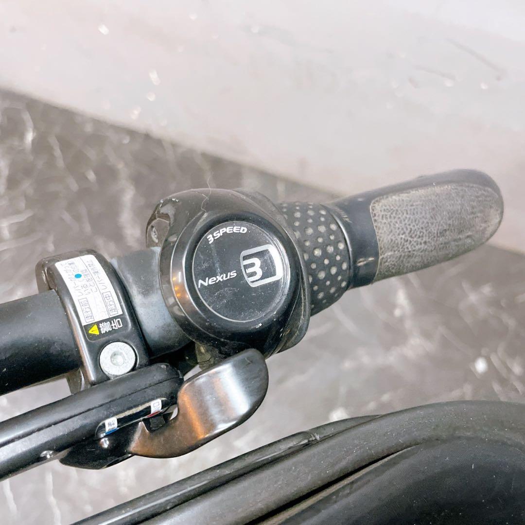 【43】子乗せ電動自転車 ブリヂストン Angelino ブラウン 3人乗り対応