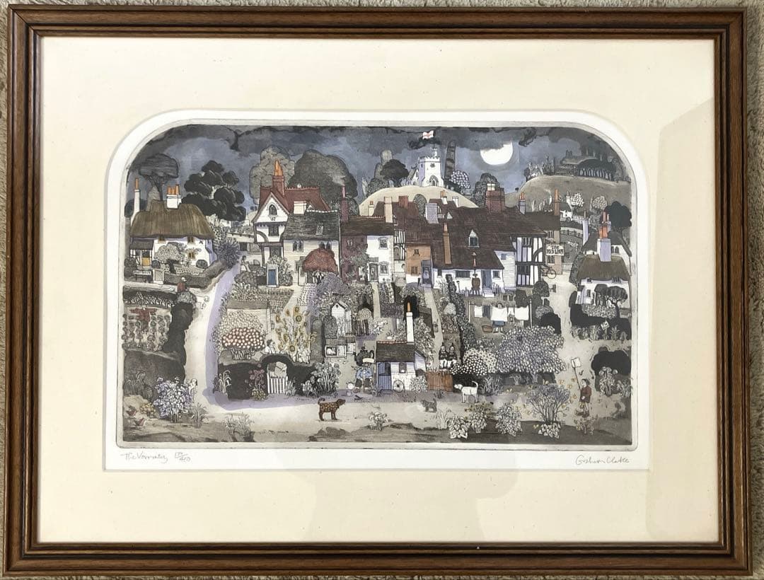 銅版画　グラハムクラーク　「バーミンテリ」