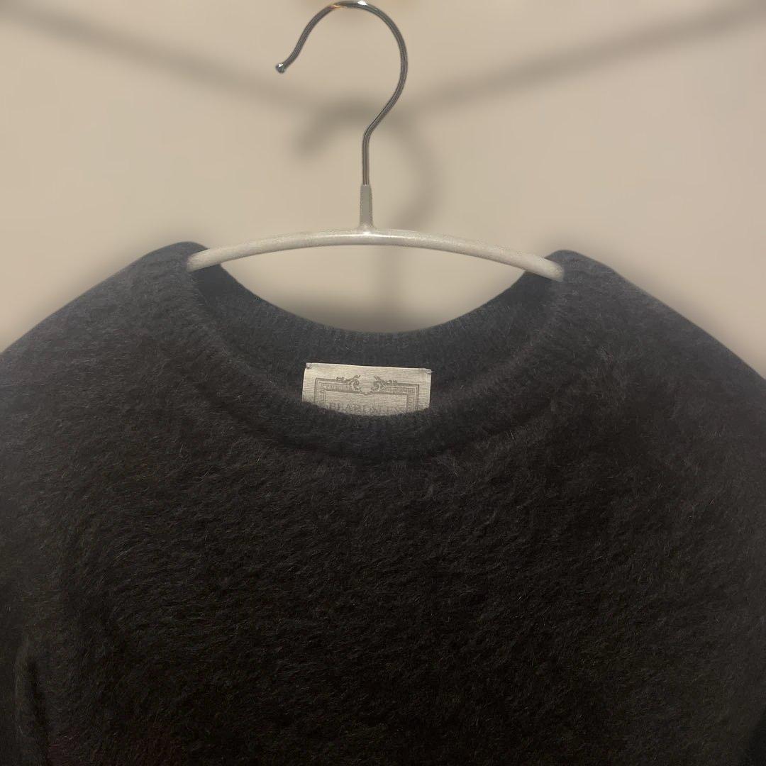 BEARDSLEY ファーニットポンチョ　ブラック