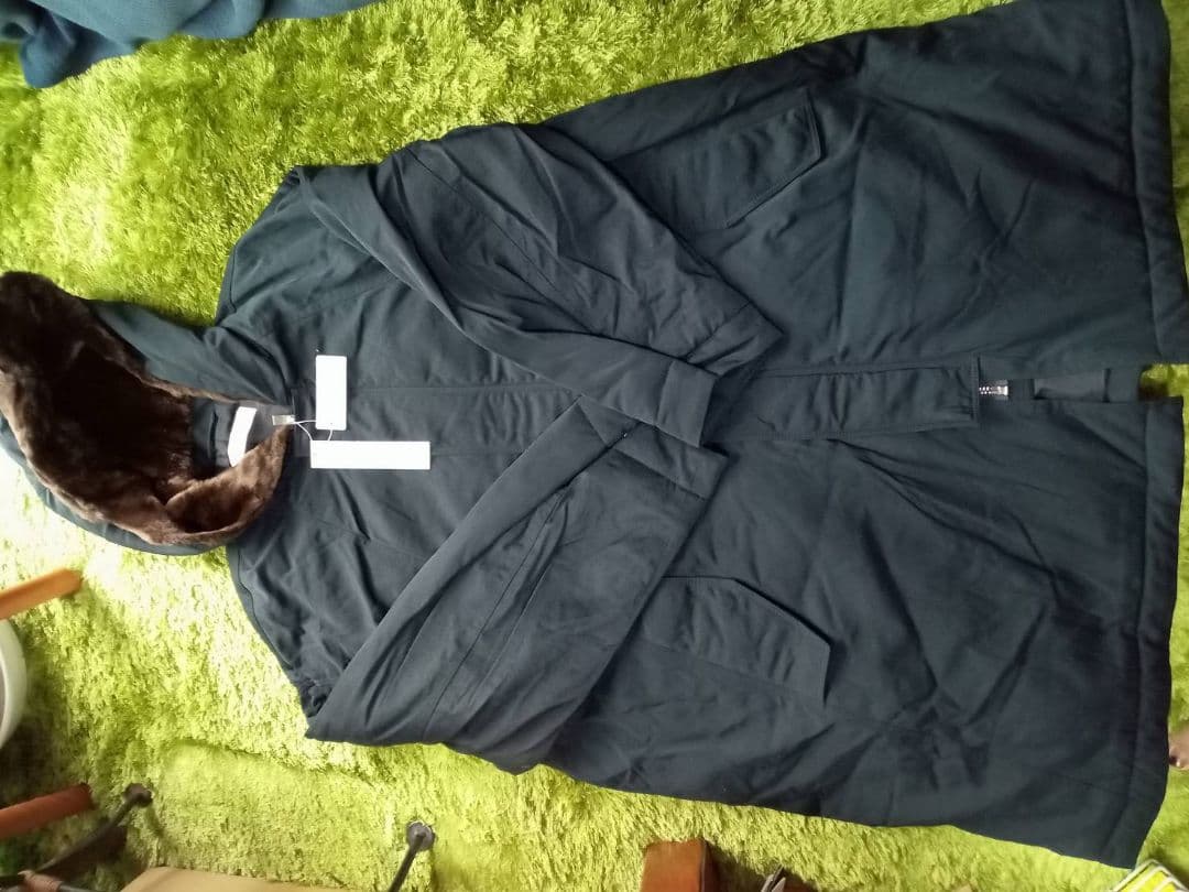 konbu0708ギャルリーヴィー新品未使用　ボアフード付コートサイズ36