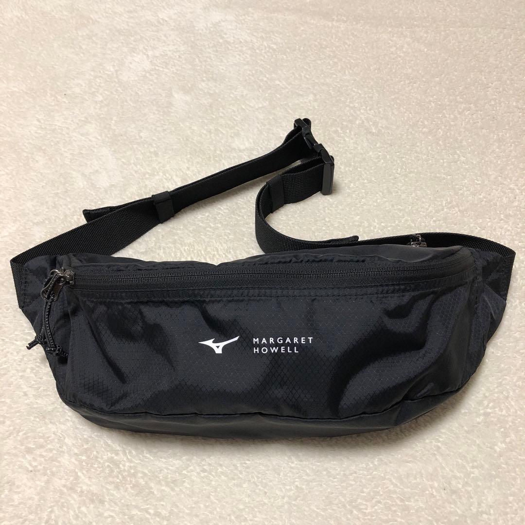 マーガレットハウエル　ミズノ　ボディバック　サコッシュ　ブラック