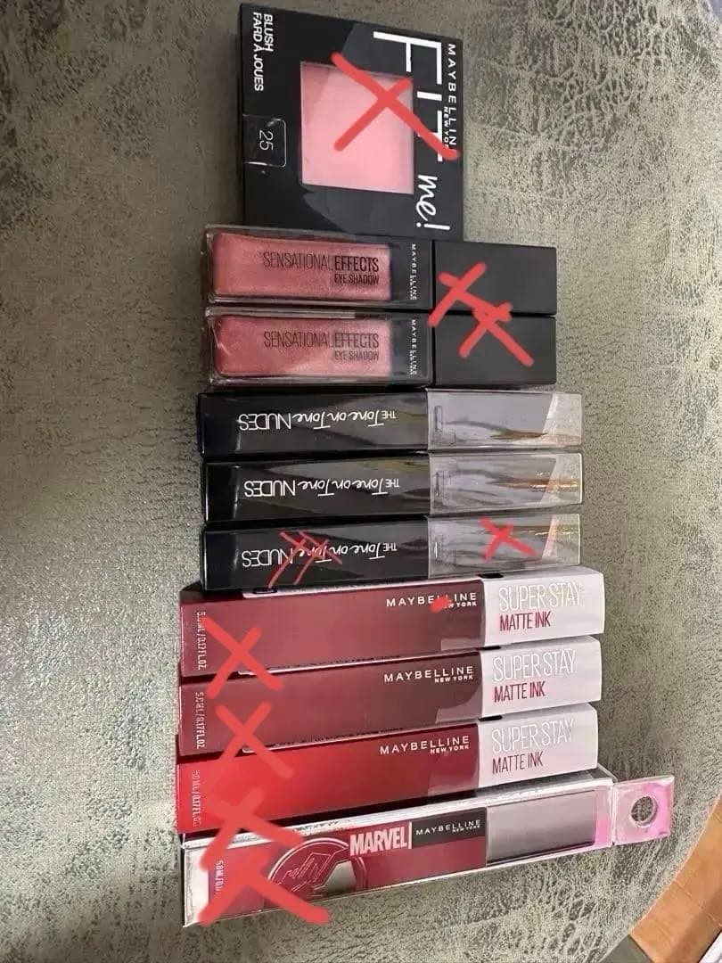 メイベリン リップ、シャドウ、チーク