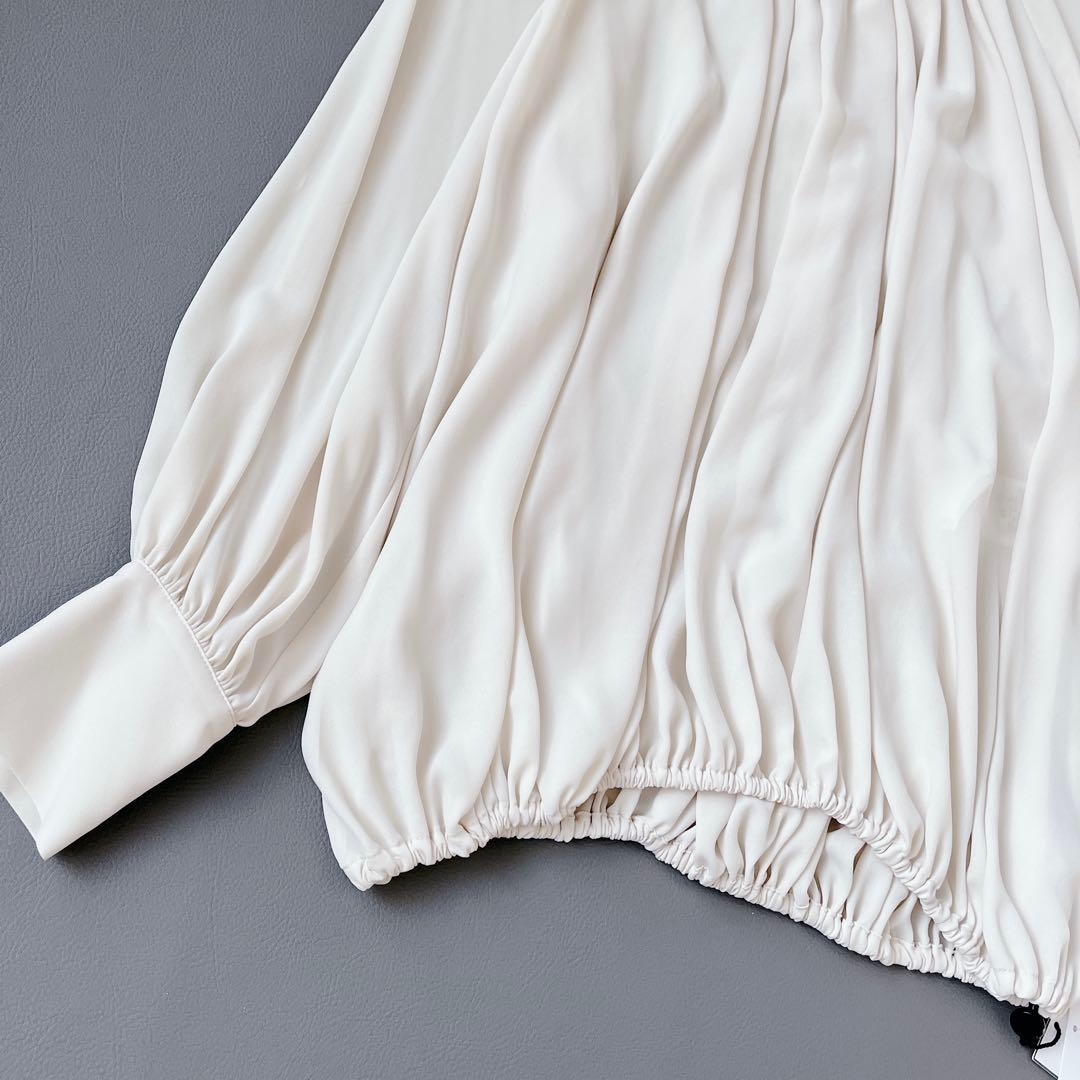 タグ付き✨BEIGE，RHYL ジョーゼット　スタンドカラー　ブラウス