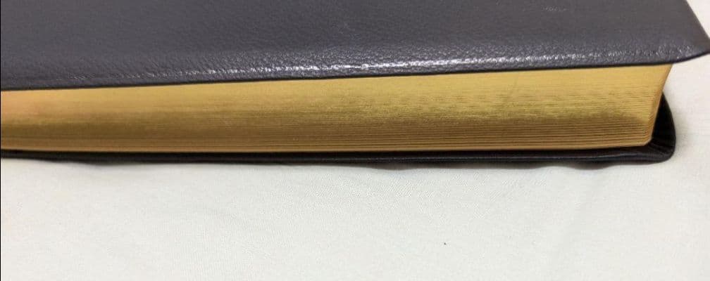 文語訳聖書 三方金の大型革装聖書