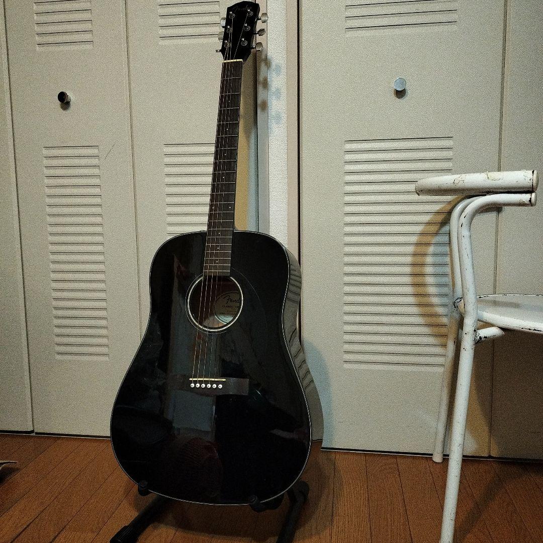 Fender CD-60S Black アコースティックギター スタンド付き