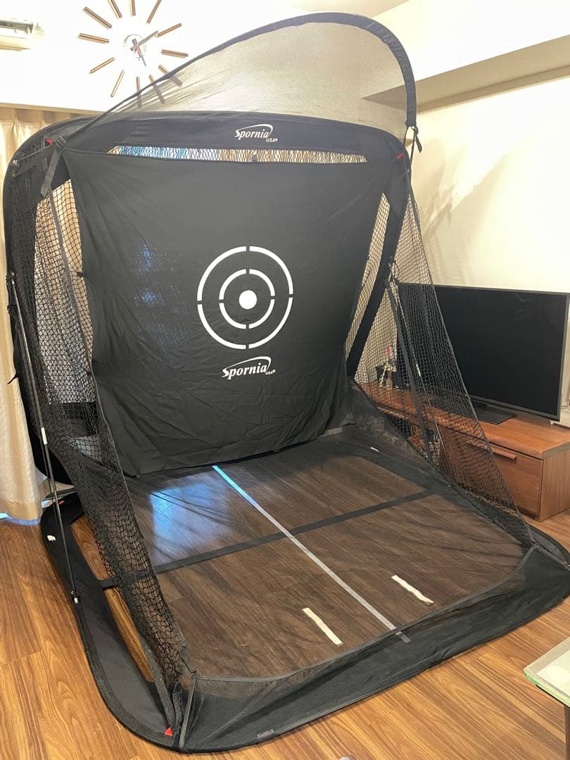 ゴルフ練習ネット自動返球構造 簡単設置 レギュラーサイズ spornia