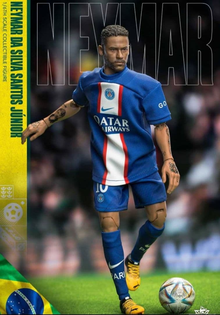 新品　1/6　ネイマール　アクションフィギュア　ブラジル　パリ・サンジェルマン