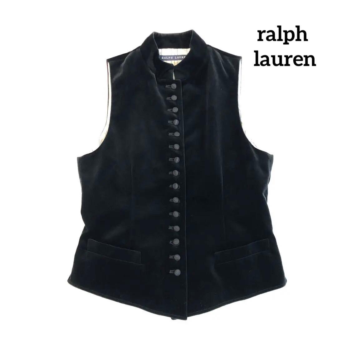 ralph lauren ラルフローレン レディース ベスト ブラック ベロア
