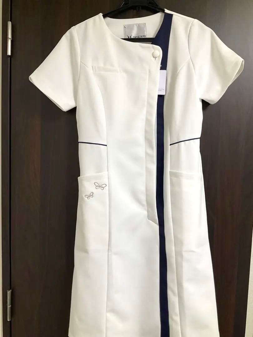 ハナエモリ　アンファミエ　ワンピース　ナースウェア　Lサイズ