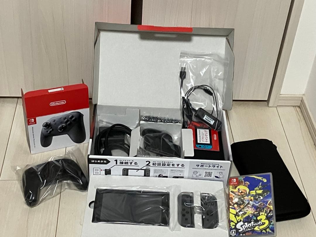 任天堂 スイッチ 本体 スプラ プロコン付き