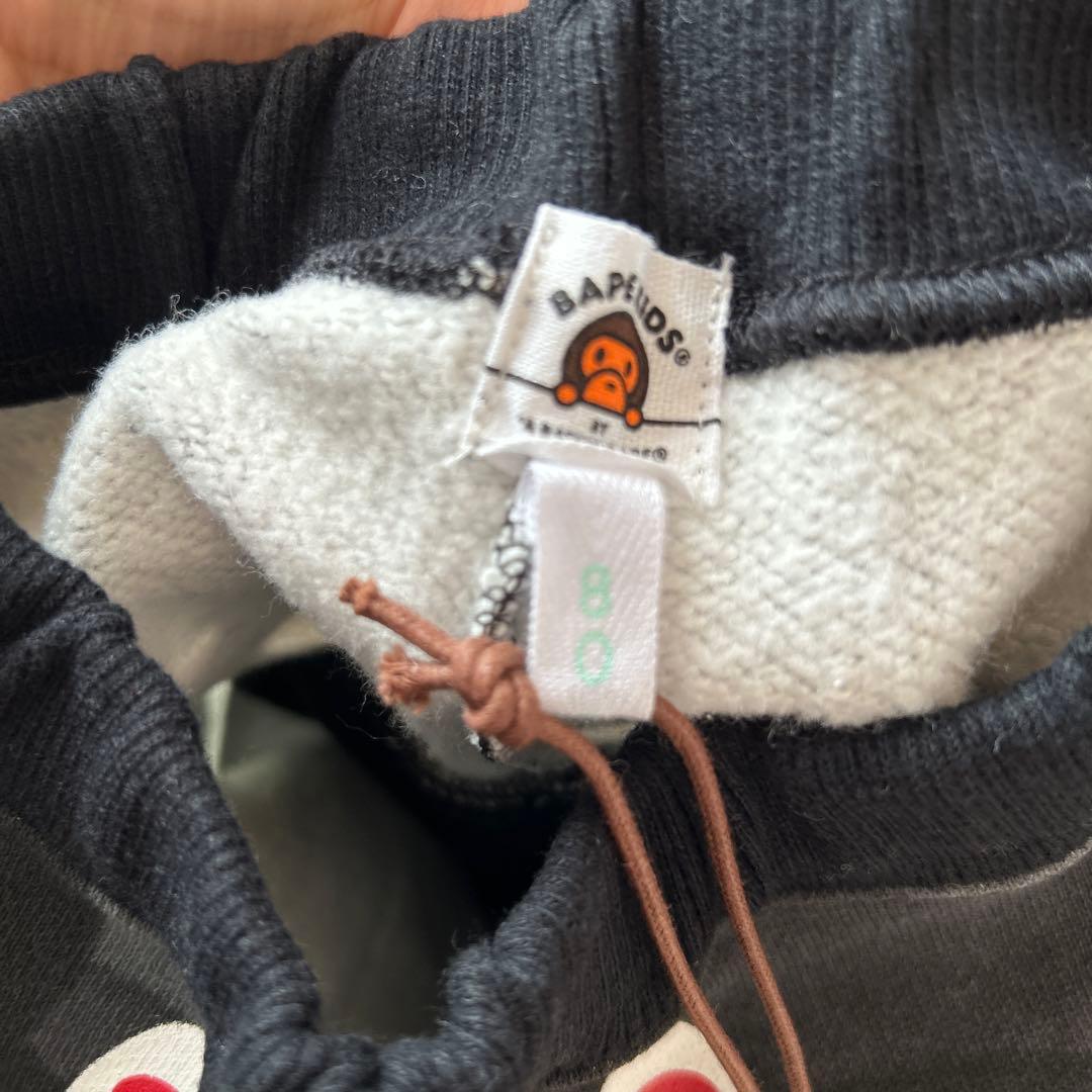 【新品】BAPEKIDS迷彩 サメの口プリント ハーフパンツ80cm 正規品