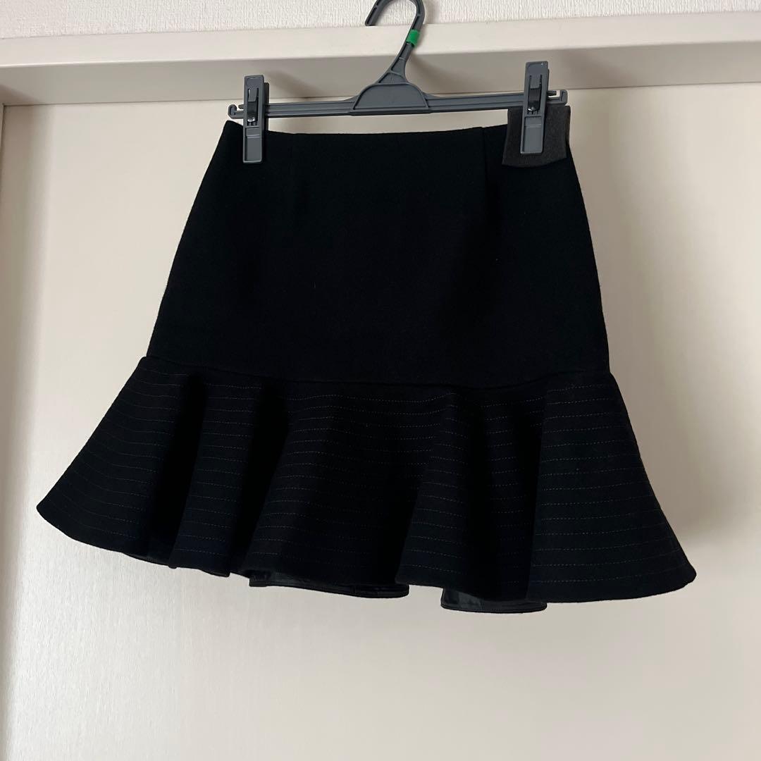 シェリエ　sheller ウールステッチフレアスカート　M