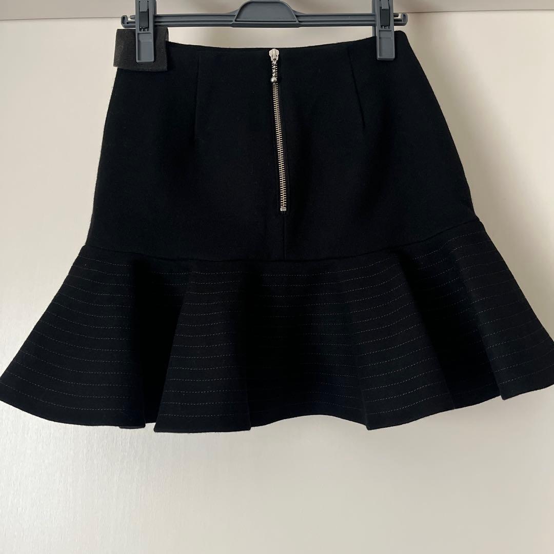 シェリエ　sheller ウールステッチフレアスカート　M