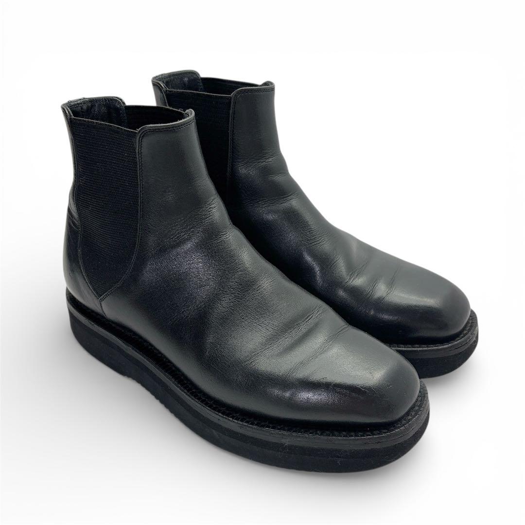 オーラリー　レザースクエアブーツ　サイドゴアブーツ　２３ｃｍ　ブラック