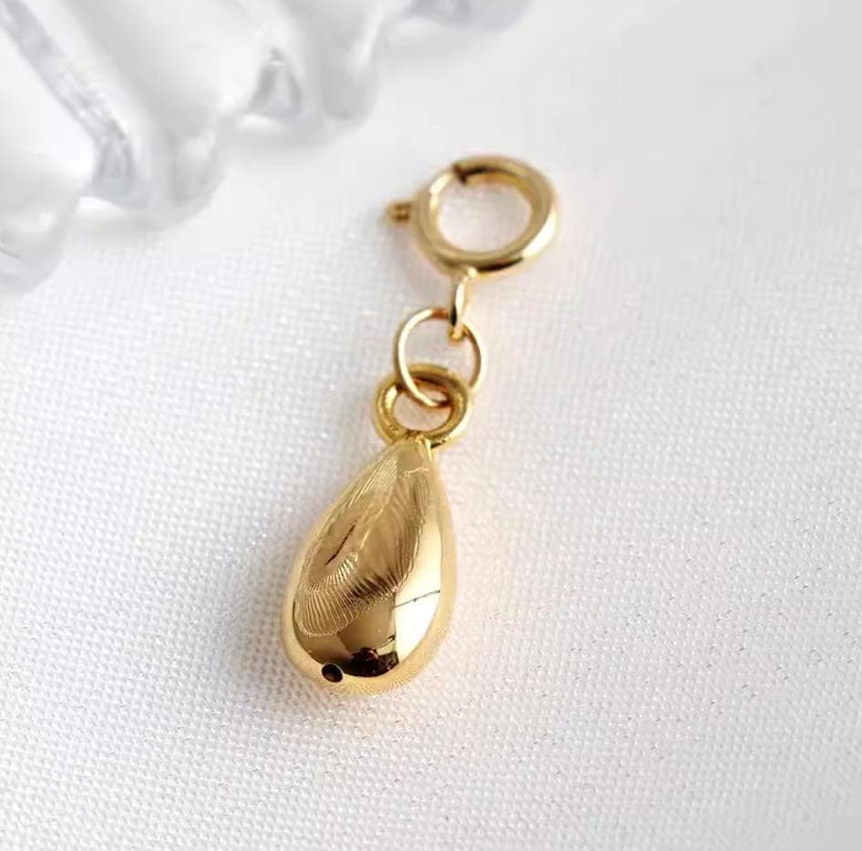 K18YG チャーム ペンダント ティアドロップ エンドパーツ 18k 引き輪