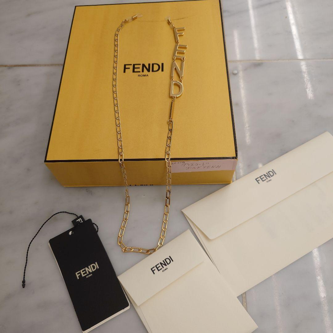 FENDI フェンディ　ロゴ　グラスコード　超美品　グラスチェーン