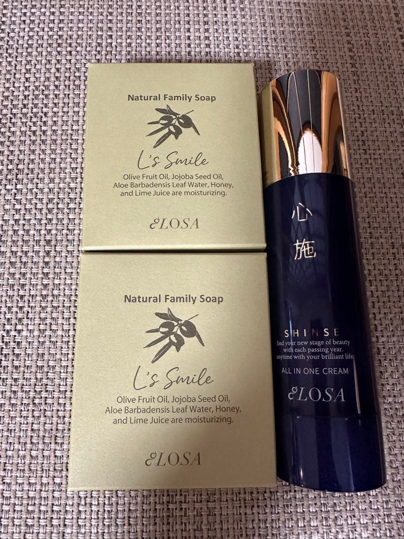 LOSA ソープ 2個& 心施オールインワンクリーム