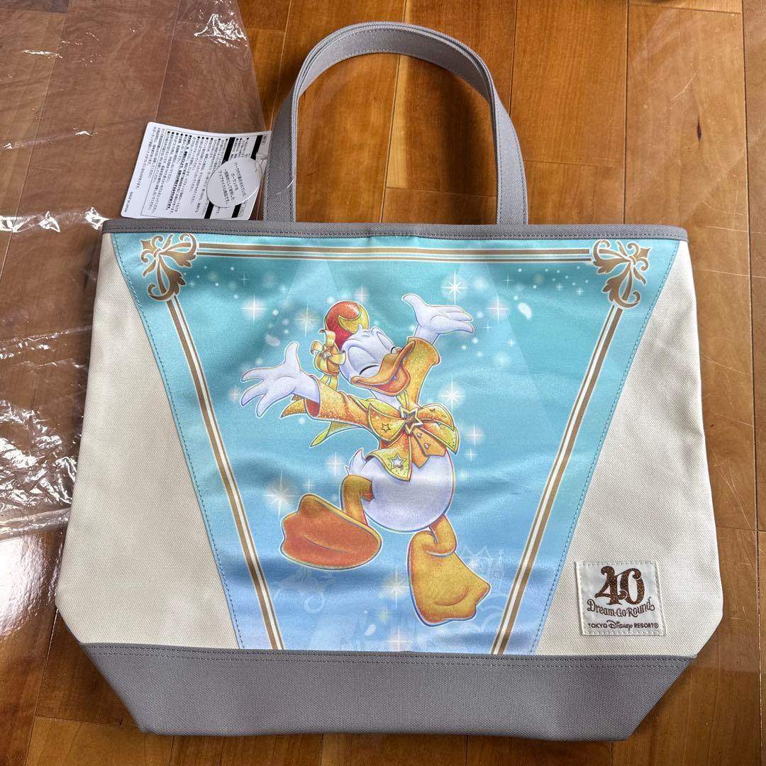 ディズニー40周年ドナルドトートバッグLサイズドリームゴーラウンドガーランド