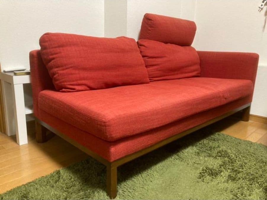 【teseu】オレンジ　カンディハウス　ソファ