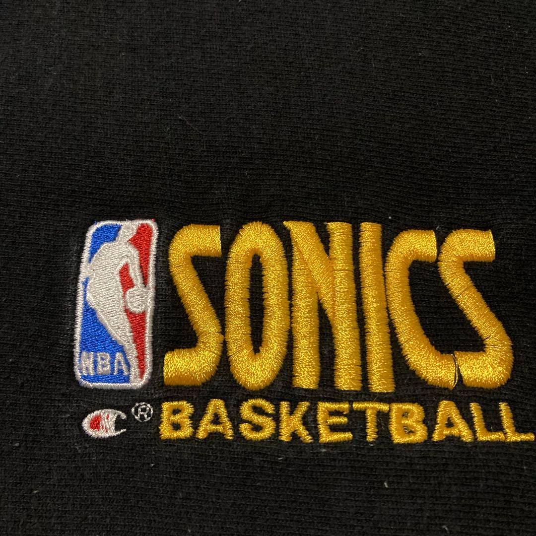 90s Champion NBAブラック レジ目リバースウィーブ刺繍タグXL