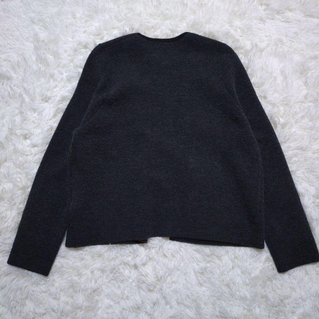 ボールジィ Ballsey ウールナイロンブークレーフロントオープンカーディガン