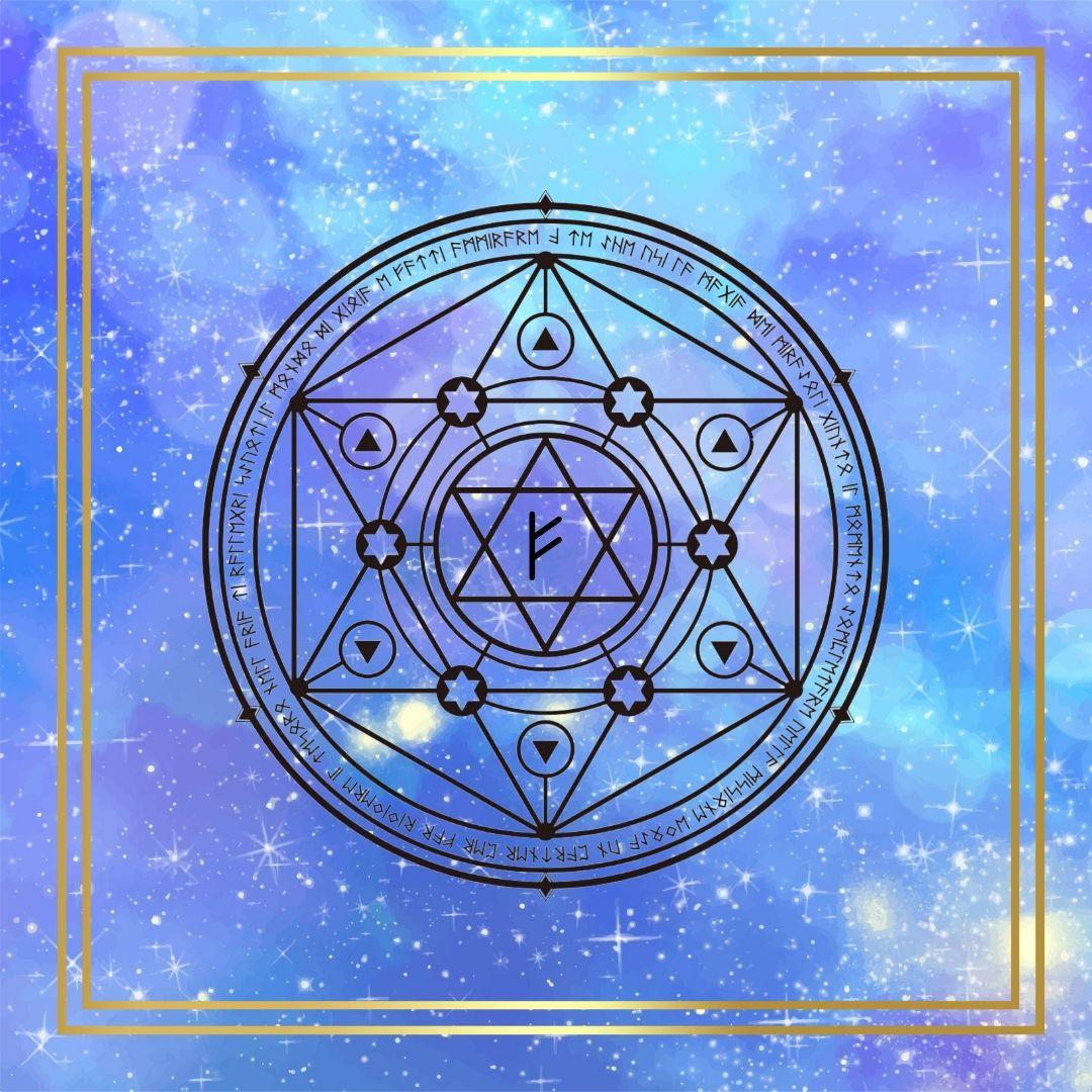 瞑想布　宇宙ブルー