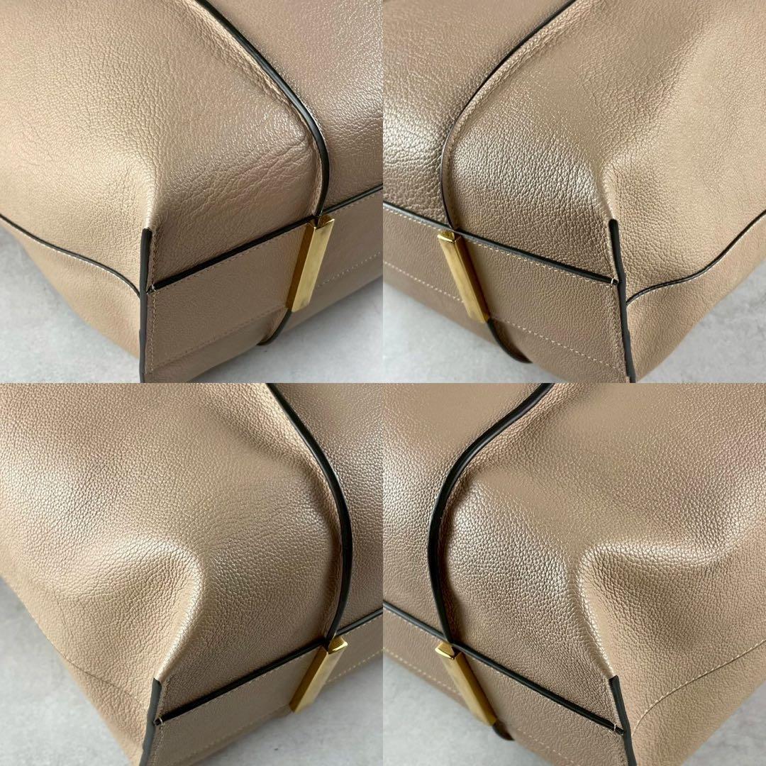 り*号様 【極美品】TODS タイムレス トートバッグ ベージュ ポーチ付き