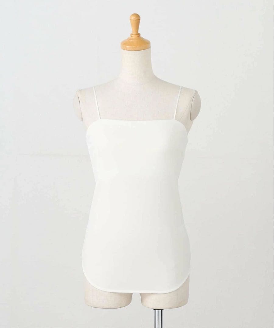 【IENA】バックオープンプラキャミソール　ホワイト　白