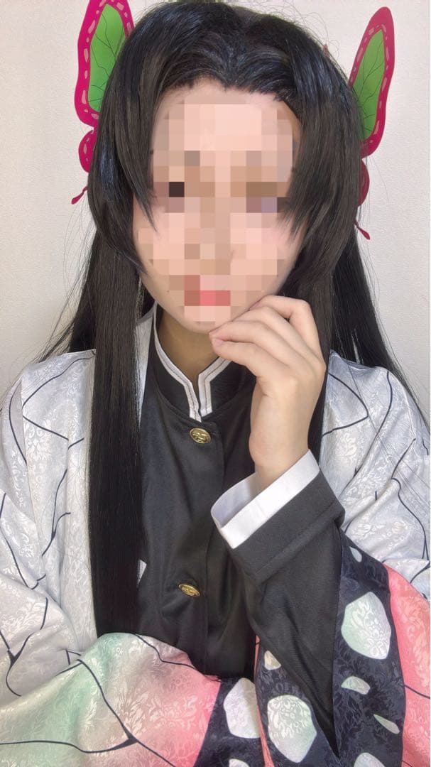 胡蝶カナエ コスプレ ウィッグ 衣装 鬼滅の刃 フルセット