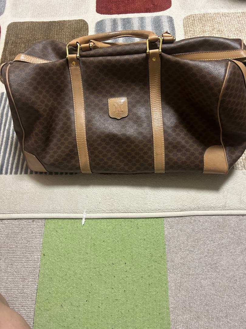 Celine ブラウンレザーボストンバッグ