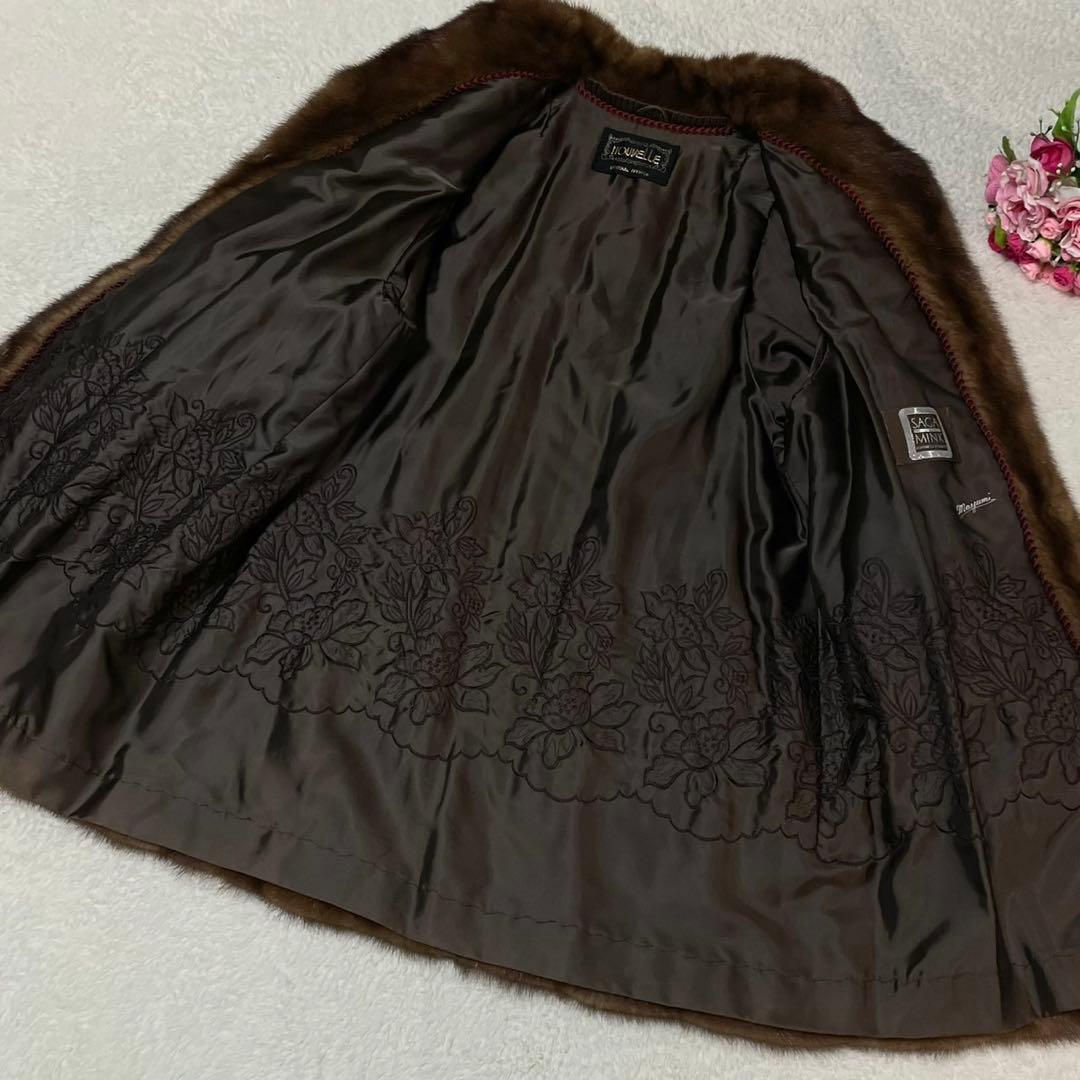 サガミンク デミバフミンク 本毛皮 コート サイズL相当 毛並み◎