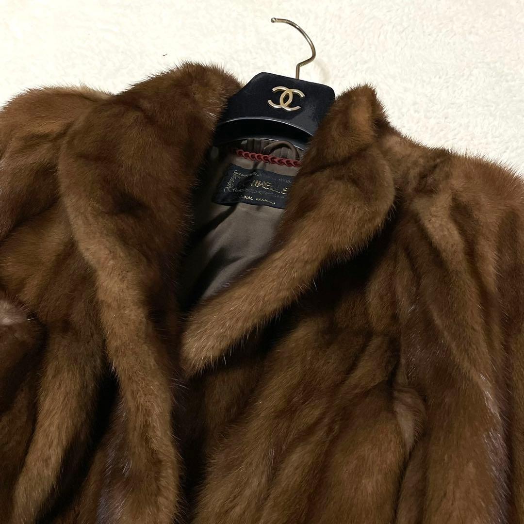 サガミンク デミバフミンク 本毛皮 コート サイズL相当 毛並み◎