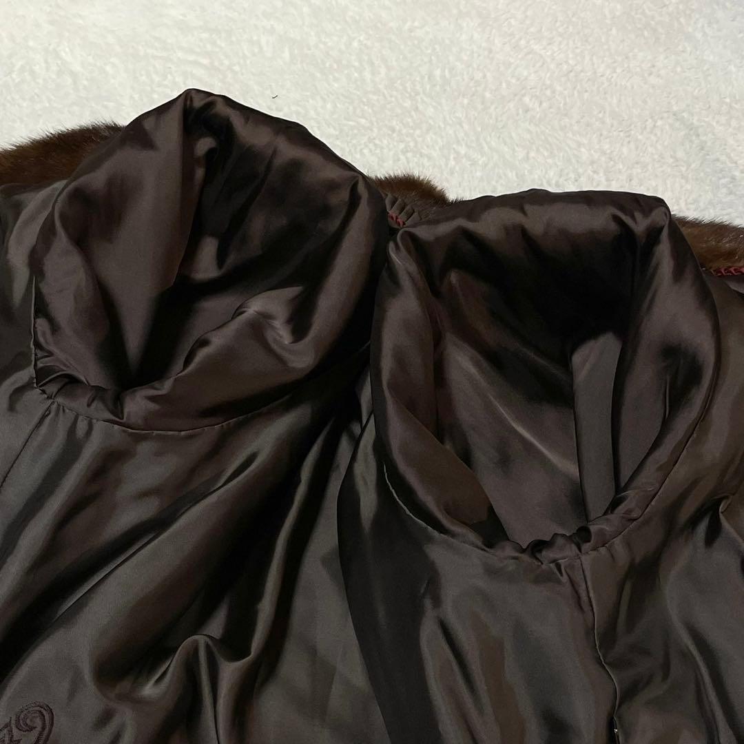 サガミンク デミバフミンク 本毛皮 コート サイズL相当 毛並み◎