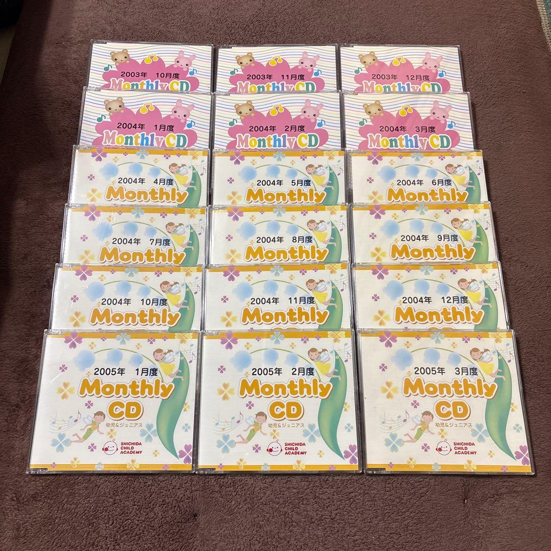 ★七田　月刊CD 2003年～2005年セット 18枚　説明ガイド書付き
