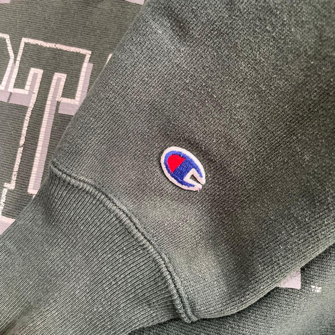 90s Champion USA製 リバースウィーブ ミシガン L 緑 刺繍タグ